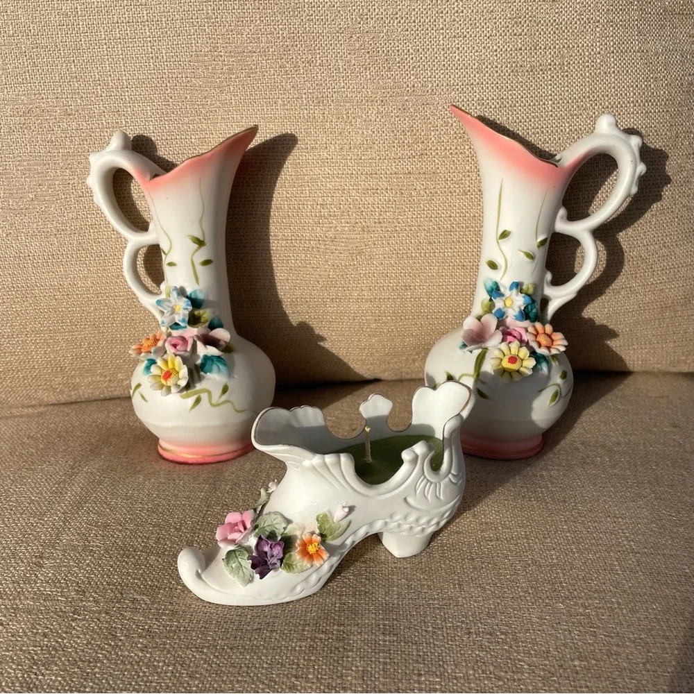 Vintage Interpur Pitchers & Vintage‎ Lefton China ankle boot